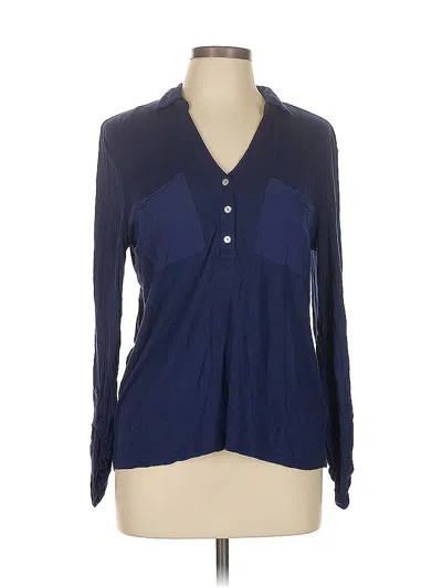 Pre-owned Esprit Long Sleeve Blouse In Blue