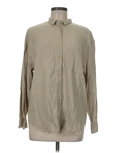Pre-owned Esprit Long Sleeve Button Down Shirt In Brown