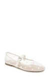 Esprit Nicola Faux Pearl Mesh Mary Jane Flat In Ivory