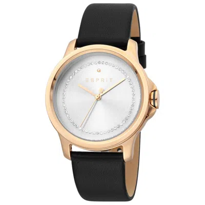 Esprit Pink Leather Women's Watch In Multi