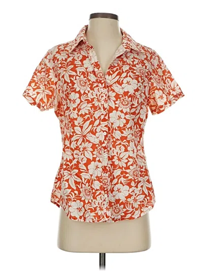 Pre-owned Esprit Short Sleeve Blouse In Orange