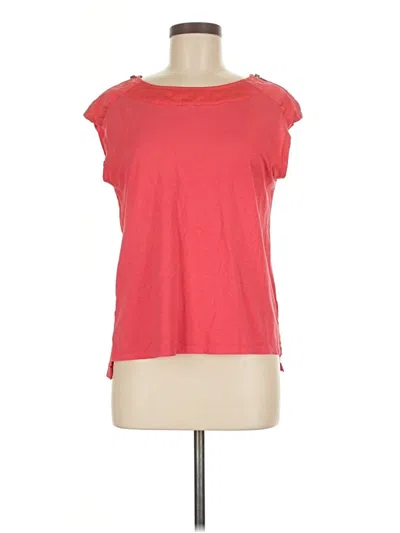 Pre-owned Esprit Short Sleeve Top Red Scoop Neck Tops