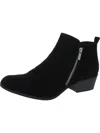 Esprit Timber Womens Faux Suede Round Toe Ankle Boots In Black