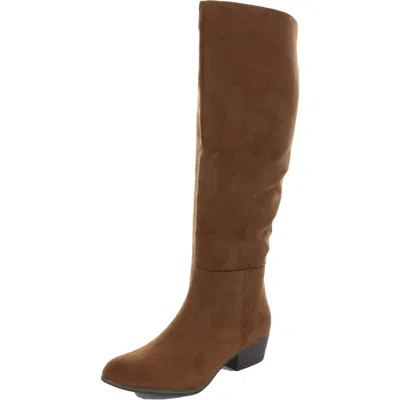 Esprit Treasure Womens Zipper Tall Knee-high Boots In Brown