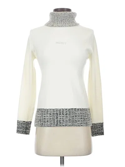 Pre-owned Esprit Turtleneck Sweater In White
