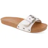 Esprit Winny Womens Buckle Slip On Pool Slides In White