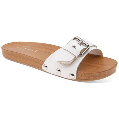 Esprit Winny Womens Buckle Slip On Pool Slides In White
