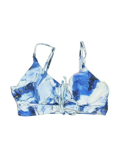 Pre-owned Esprlia Swimsuit Top Blue Print Pattern Swimwear