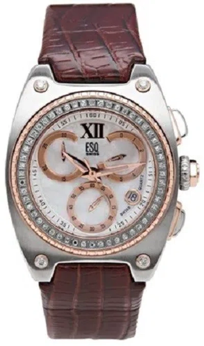 Pre-owned Esq By Movado Women's Fusion Diamond Accented Chronograph Watch - Model 07101301
