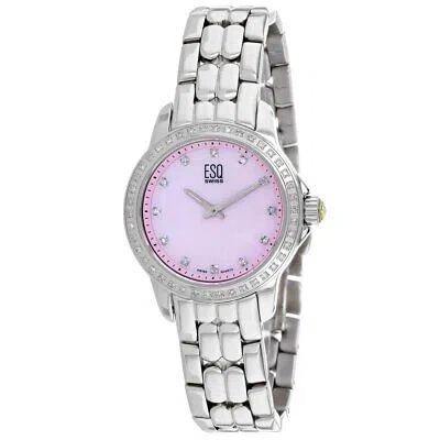 Pre-owned Esq Womens Luxe Pink Dial Watch - 7101251
