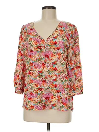 Pre-owned Esqualo 3/4 Sleeve Blouse In Pink