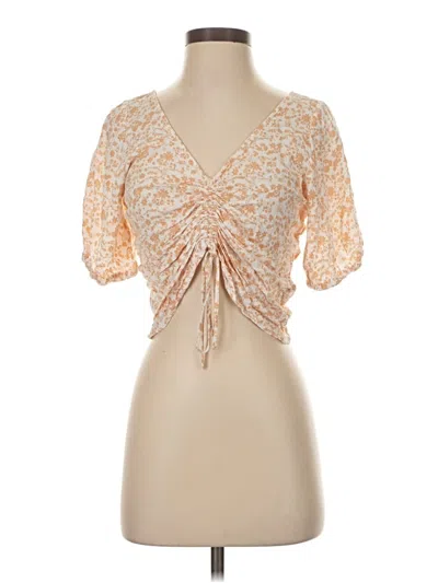 Pre-owned Esqualo 3/4 Sleeve Blouse In Yellow