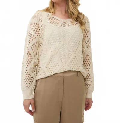 Esqualo Ajour Sweater In Ivory In Neutral