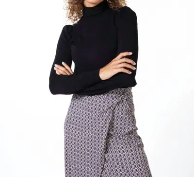 Esqualo Bara Fancy Shoulder Detail Sweater In Black