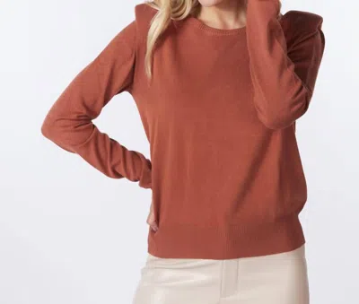 Esqualo Basic Shoulder Pads Sweater In Copper Brown