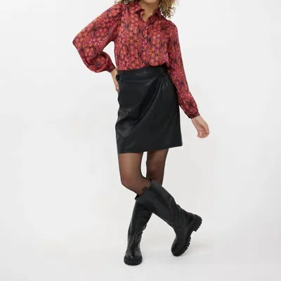 Esqualo Benitta Basic Sensation Blouse In Vivid Pinks Gold Black In Multi