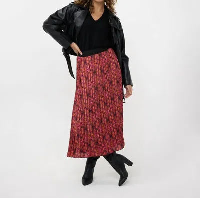 Esqualo Biker Vegan Leather Jacket In Black In Red