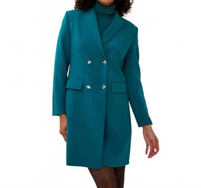 Esqualo Blazer Dress In Teal In Blue