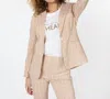 ESQUALO BLOCK PRINT BLAZER IN BEIGE