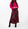 Esqualo Bloom Animal Print Skirt In Multicolor In Multi