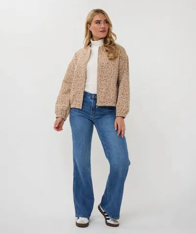 Esqualo Bolette Bomber Jacket In Beige In Neutral