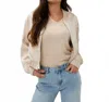 Esqualo Bomber Jacket In Champagne In Neutral
