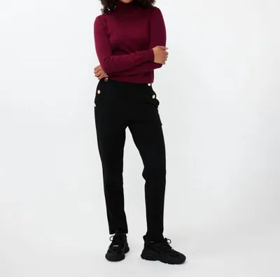Esqualo Button Trousers In Black