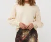 Esqualo Cable Knit Sleeve Sweater In Cream In White