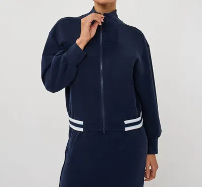 Esqualo Cardigan Bomber Modal Jacket In Navy In Blue