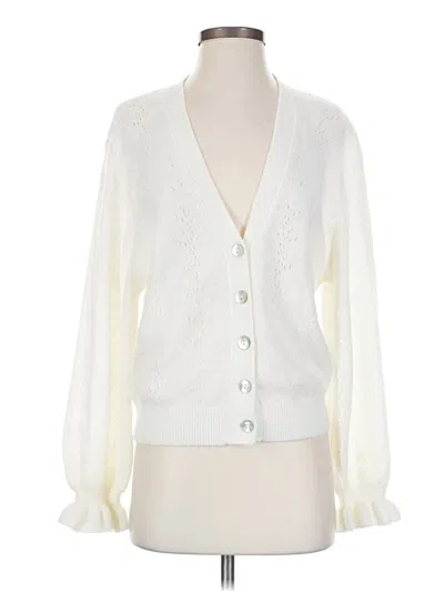 Pre-owned Esqualo Cardigan Sweater In Ivory