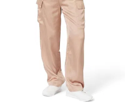 Esqualo Cargo Sateen Trousers In Gold