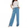 Esqualo Chambray Trouser In Blue In Blue