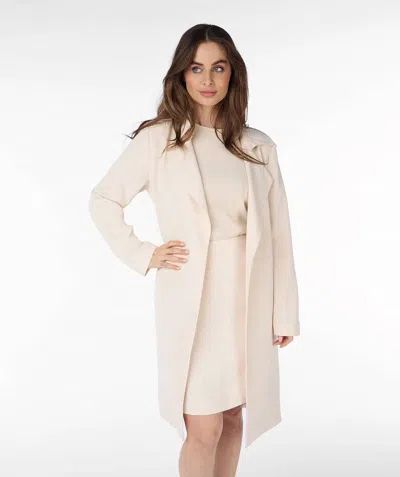 Esqualo Cira City Twill Coat In Sand In Neutral