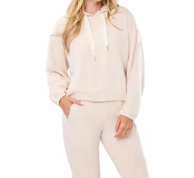 Esqualo Cloud Hooded Top In Cream In Pink