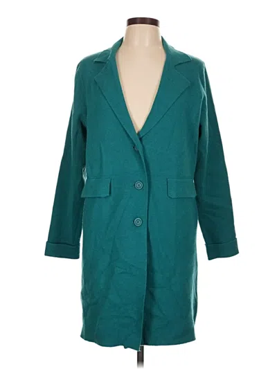 Pre-owned Esqualo Coat In Teal