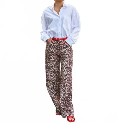 Esqualo Cool Relaxed Trouser In Panther In Multi