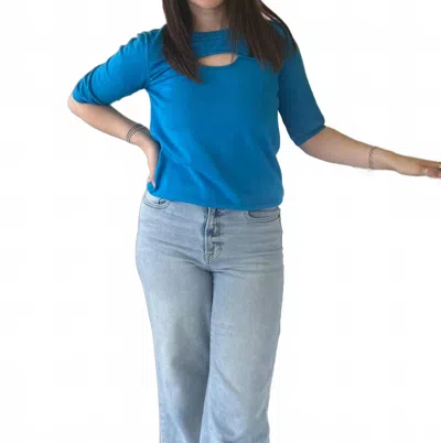Esqualo Cutout Top In Electric Blue