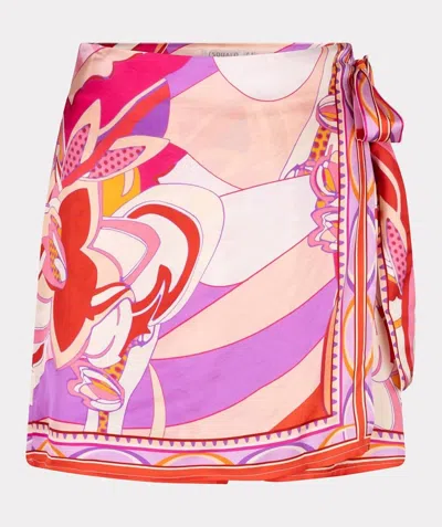 Esqualo Disco Print Skort In Pink