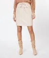 Esqualo Elastic Waist Skirt In Cream In Beige