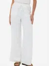 Esqualo Embroidery Flower Trouser Pants In Off White In White