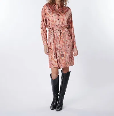 Esqualo Expression Dress In Print In Pink