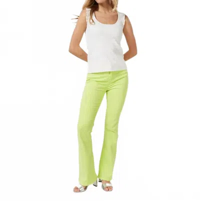 Esqualo Fallon Flair Jeans In Lime In Green