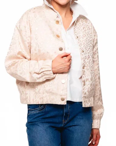 Esqualo Fancy Jaquard Bomber Jacket In Ivory In Neutral