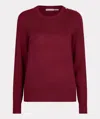 Esqualo Gathering Button Details Basic Knit Sweater In Wine Red In Burgundy