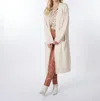 Esqualo Geraldine Long Pockets Cardigan In Biscuit In Beige