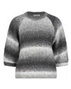 Esqualo Gradient Cable Knit Sweater In Grey In Grey