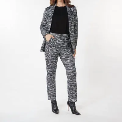 Esqualo Graphic Illusion Trouser In Print In Grey