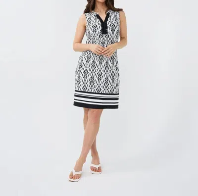Esqualo Ikat Dress In Print In Multi