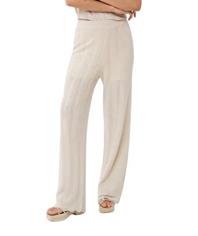 Esqualo Knit Trousers In Natural In White