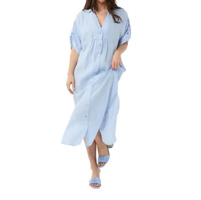 Esqualo Linen Dress In Blue